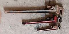 3) Pipe Wrenches, 36", 24" & 14"