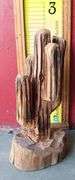 Hand Carved Wooden Cigar Indian, 78" Tall & Cactus 30" Tall
