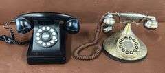 (2) Rotary Style Phones, Crosley & Paramount