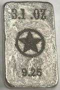 3.1oz .925 Sterling Silver Bar