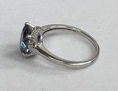 Sterling Silver 2.44ct Mystic Sapphire Dinner Ring