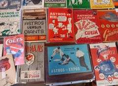 (29) Baseball Programs/Score Cards, Houston Astros, Autographed New York Giants, Indians, Cardinals, Colts & Phillips 66