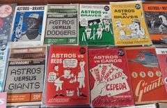 (29) Baseball Programs/Score Cards, Houston Astros, Autographed New York Giants, Indians, Cardinals, Colts & Phillips 66