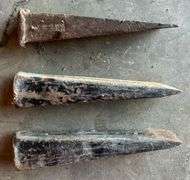(3) Vintage Wood Splitting Wedges