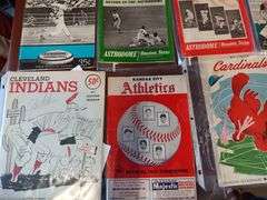(29) Baseball Programs/Score Cards, Houston Astros, Autographed New York Giants, Indians, Cardinals, Colts & Phillips 66