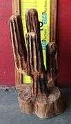 Hand Carved Wooden Cigar Indian, 78" Tall & Cactus 30" Tall