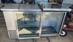 True Bar Refrigerator Model TBB-24-60G-S-LD, Does Work, Needs Door Repair, (61"Lx24-1/2"Wx36"H)