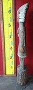 Hand Carved Wooden Cigar Indian, 78" Tall & Cactus 30" Tall