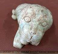 Chinese  6.7lbs Solid Jade Hand Carved Foo Dog w/ Stand