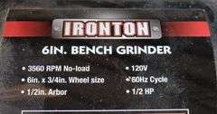 Ironton 6" Bench Grinder