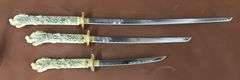 Set of (3) Dragon Samurai Swords, 440 Stainless Steel