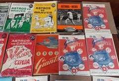 (29) Baseball Programs/Score Cards, Houston Astros, Autographed New York Giants, Indians, Cardinals, Colts & Phillips 66
