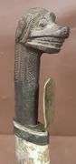 Vintage Bolo Knife w/ Wooden Dog Head Handle &  Sheath
