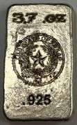 3.7oz State of Texas .925 Sterling Silver Bar