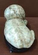 Chinese  6.7lbs Solid Jade Hand Carved Foo Dog w/ Stand