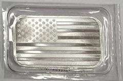 1oz American Flag .999 Fine Silver Bar