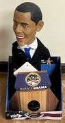 Misc. Barack Obama Lot, Presidential Wine Bottle Opener, Mr. President w/ Talking Mic, & Animated Barack Obama Bobblehead, All In Original Packaging