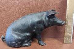 Vintage Chicago Stockyards Cast Iron Piggy Bank