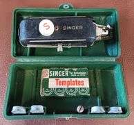 Vintage Singer Buttonholer w/ Templates, In Original Case