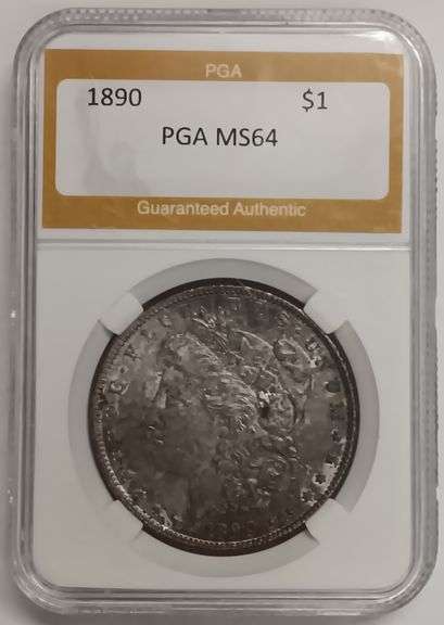 1890-P Morgan Silver Dollar, PGA MS64