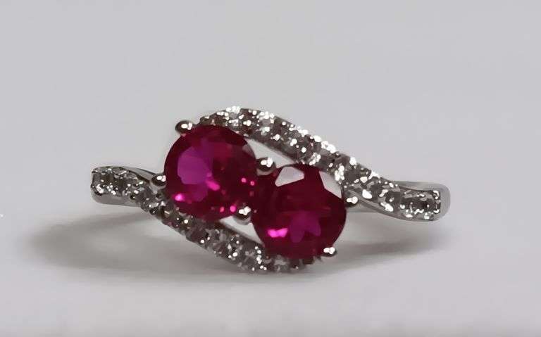 Sterling Silver Ruby Dinner Ring