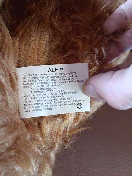 1986 Original 17" Alf Plush (From The Hit TV Show!)