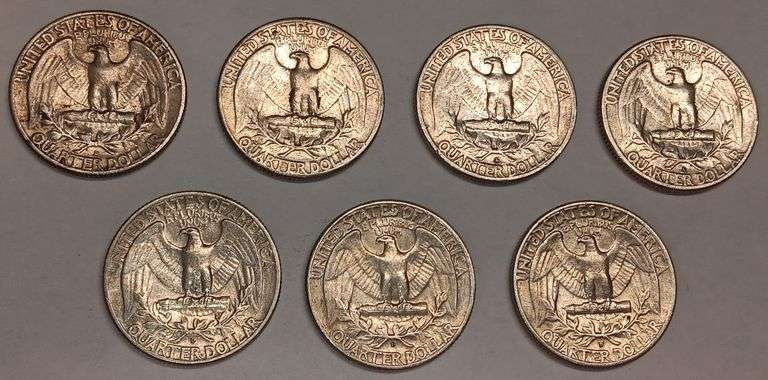 (7) Washington Quarters, 7 times the money