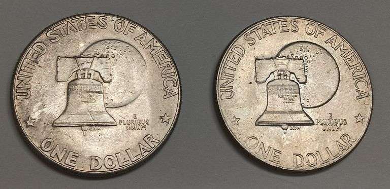 2) 1776-1976-D Bicentennial Eisenhower Dollars, Two Times The Money