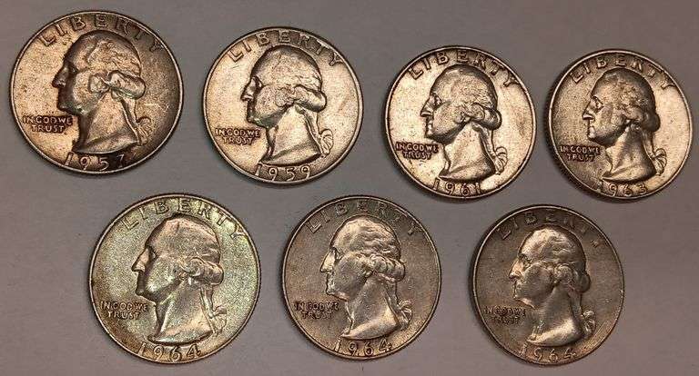 (7) Washington Quarters, 7 times the money