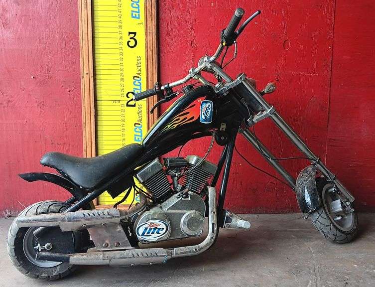 Mini Chopper Motorcycle, Two Cycle Engine, Has Compression