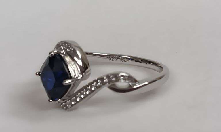 Sterling Silver Sapphire Dinner Ring