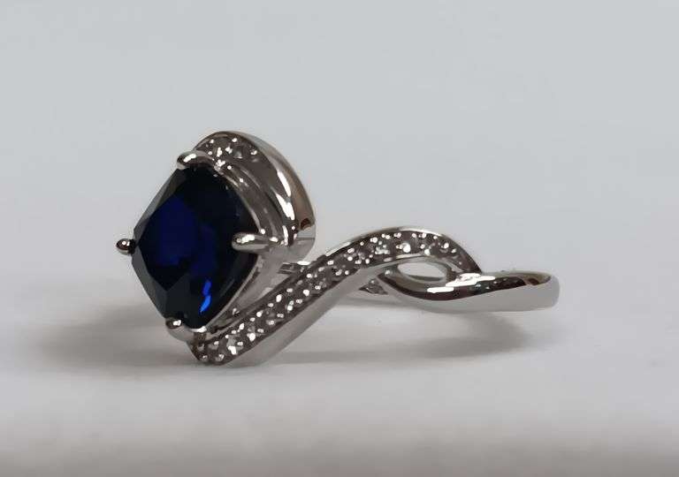 Sterling Silver Sapphire Dinner Ring