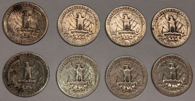 (8) Washington Quarters, 8 times the money