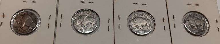 4) Buffalo Nickels, 1920-P, 1928-P, 1929-P & 1934-P, 4 times the money