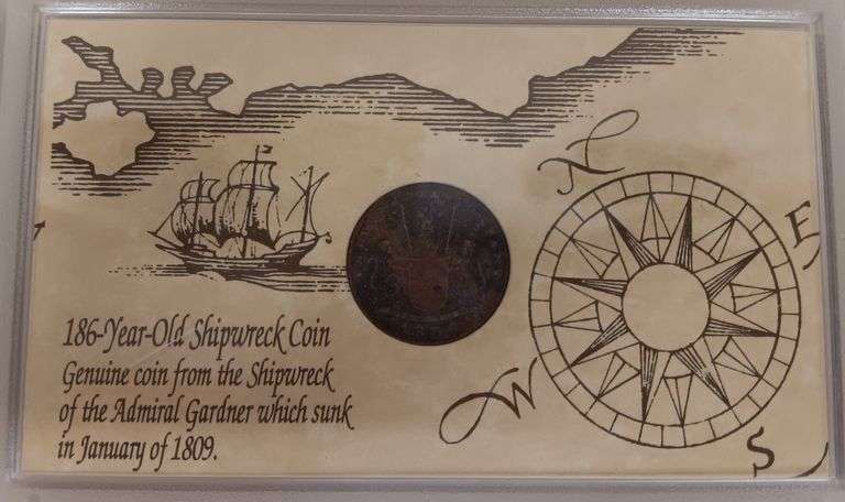 1809 "Admiral Gardner" Shipwreck Coin w/ COA