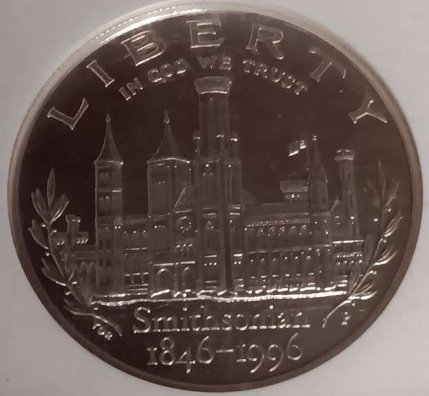1996-P Smithsonian Silver Dollar, NGC PF69