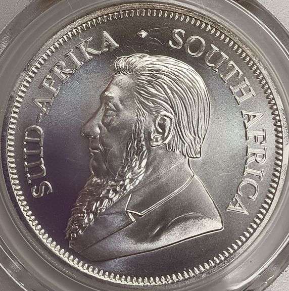 2021 South African 1oz Fine Silver Krugerrand, PCGS MS70
