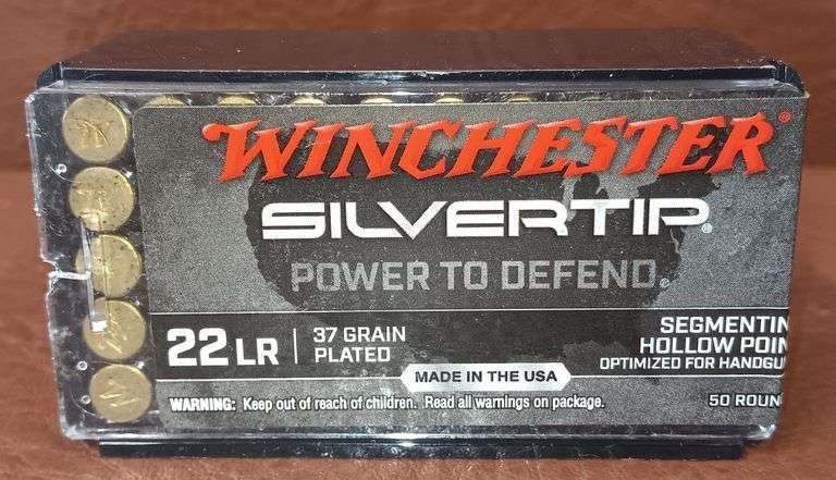 50rd Box of Winchester Silver Tip .22LR Hollow Point Ammo