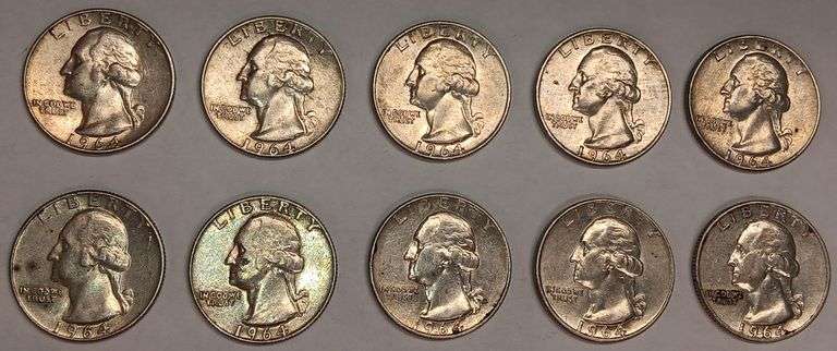 (10) Washington Quarters, 10 times the money