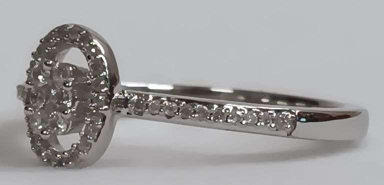 Sterling Silver Diamond Estate Ring