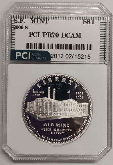 2006-S Old San Francisco Mint Commemorative Silver Dollar, PCI PR70