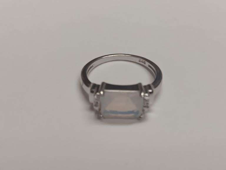 Sterling Silver Fire Opal Estate Ring