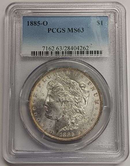 1885-O Morgan Silver Dollar, PCGS MS63