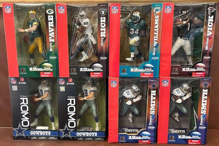 (8) 12in NFL Action Figures, All In Original Packaging
