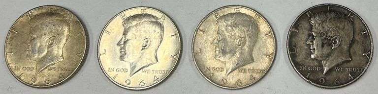 (4) 1964 Kennedy Half Dollars, 4 times the money