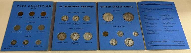 Whitman Folder of Twentieth Century US Coins, 22 Coins Total