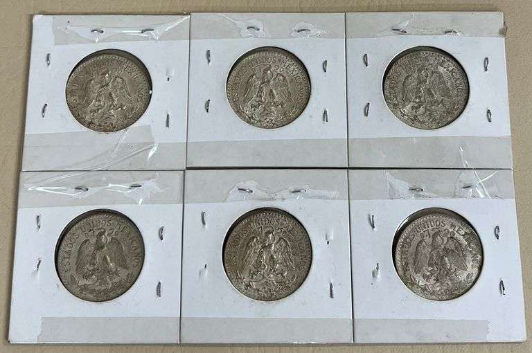 (6) Mexican 50 Centavos, 6 times the money