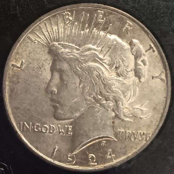 1924-P Peace Silver Dollar, Very Good Condition