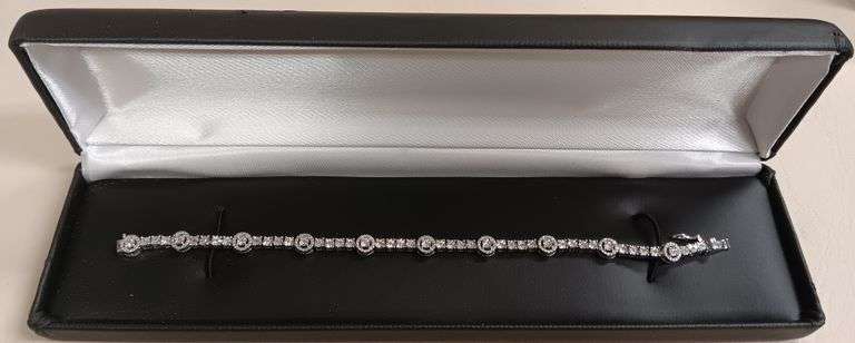 Sterling Silver Diamond Estate Bracelet