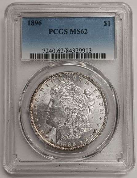 1896-P Morgan Silver Dollar, PCGS MS62